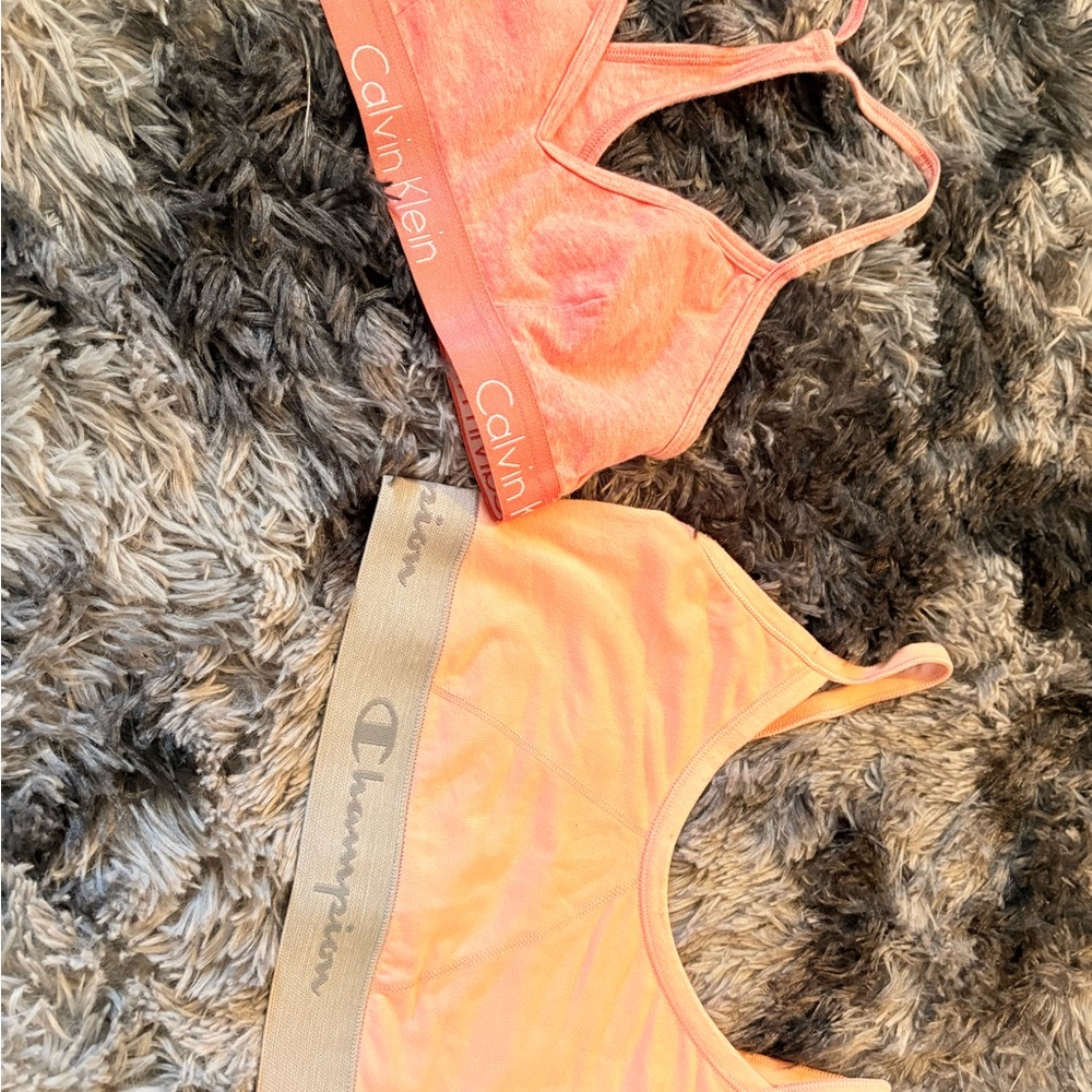 Calvin Klein Peach/Coral Bralette Set